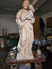 Saint Joseph in natural wood - sculptor in Val Gardena